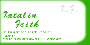 katalin feith business card